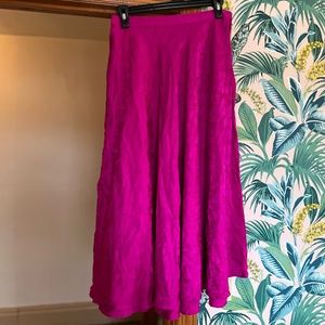 Pink, Flowy Midi Skirt (L)